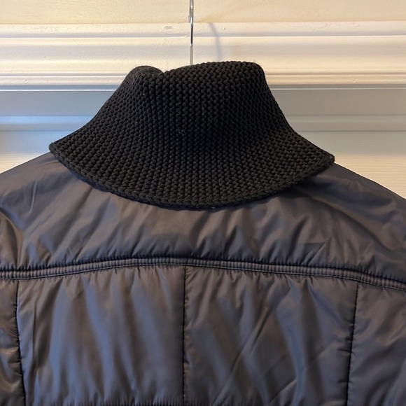 Blue les copains fabric and nylon car coat size medium. - Picture 3 of 14